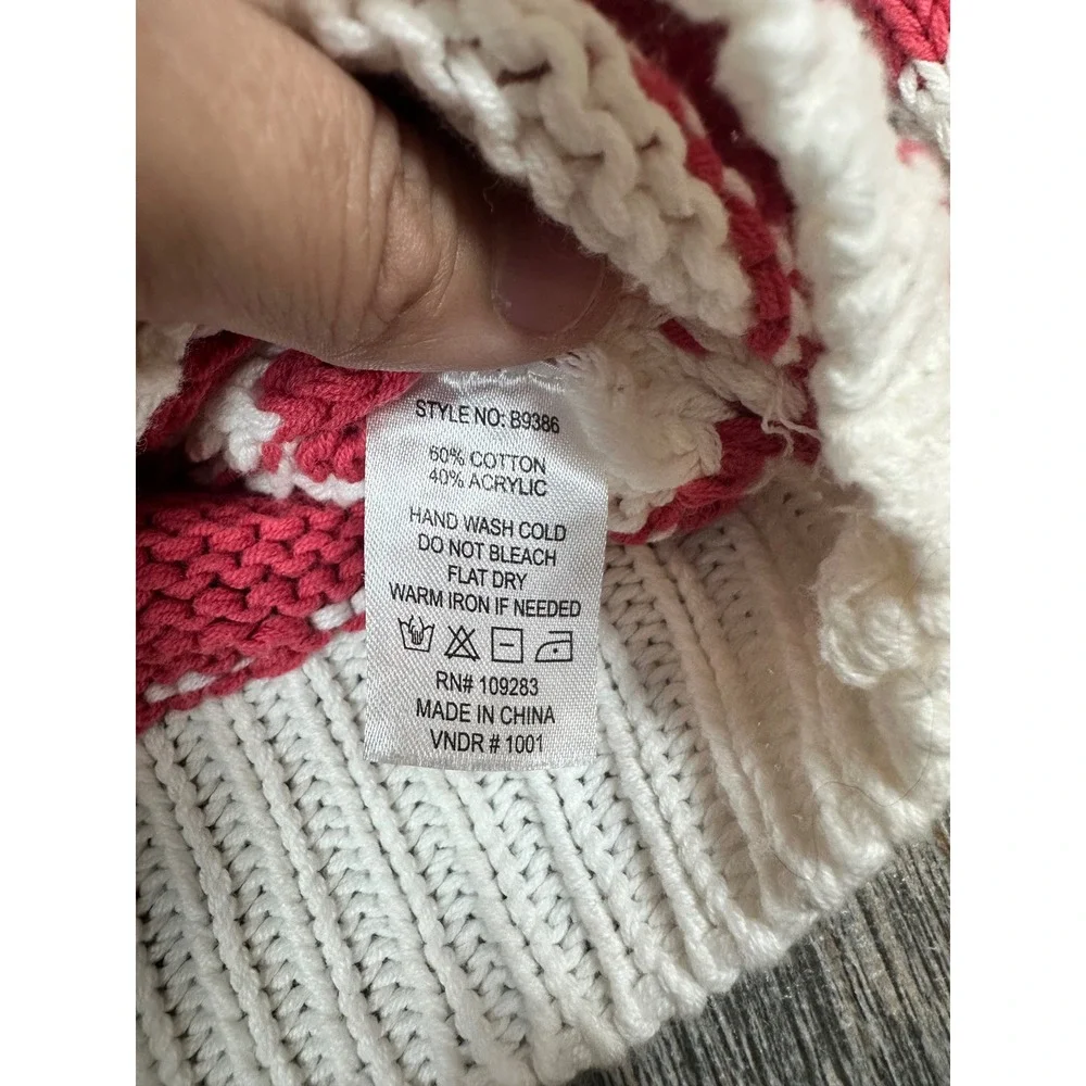 Vintage Havana American Flag Knit Sweater Patriotic Pullover Crewneck Size Small - Picture 4 of 8